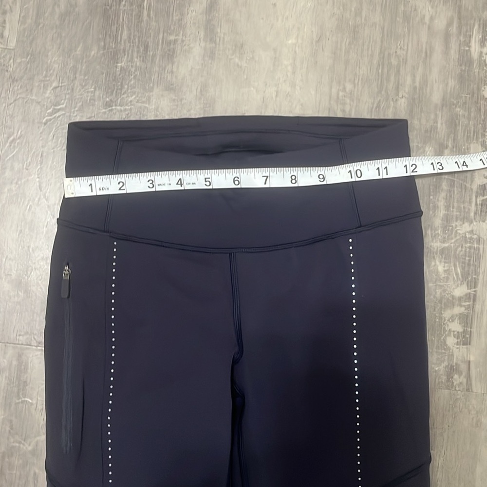 Lululemon Extra Mile Reflective Dots Navy Leggings Size 4 - Picture 4 of 10